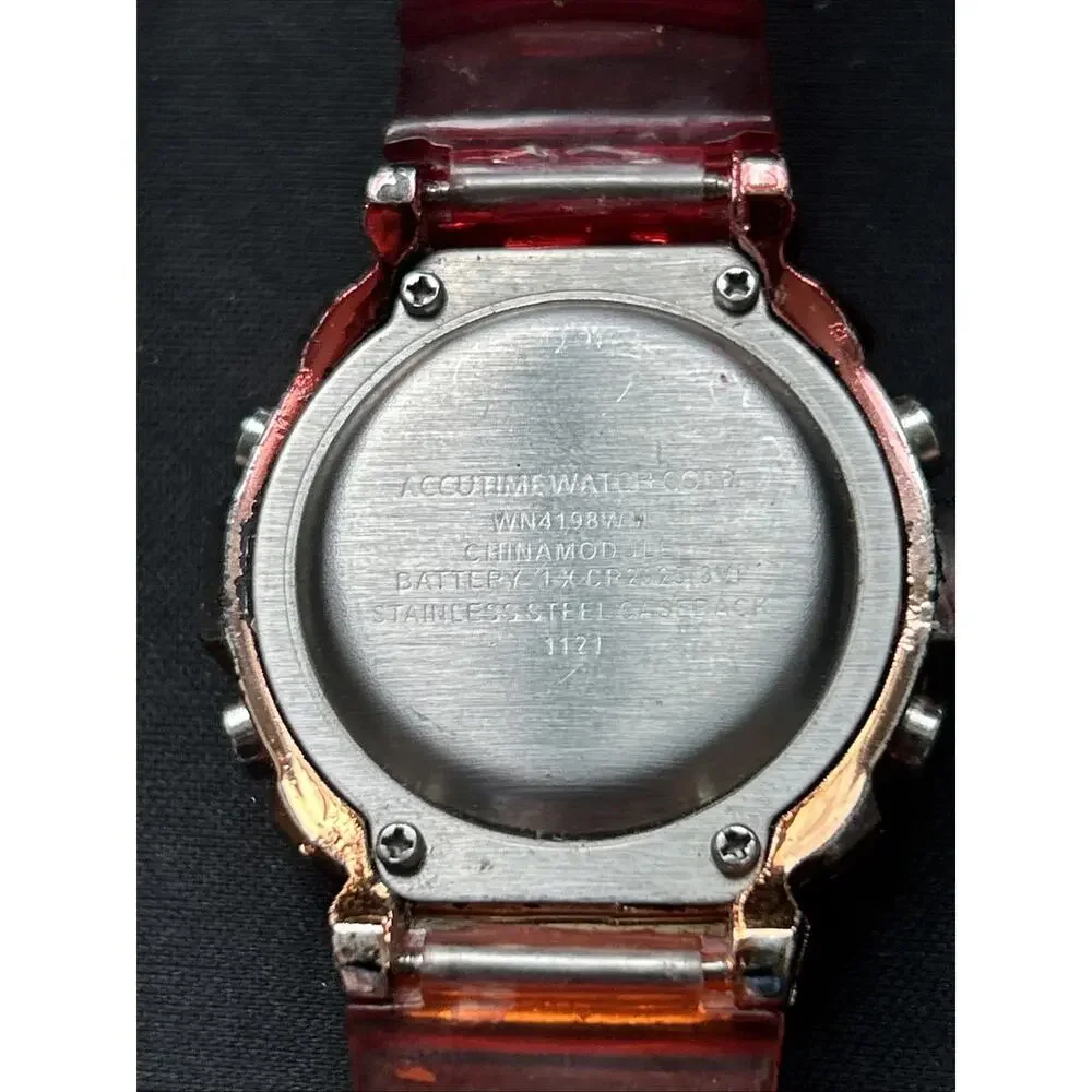Accutime Orangish Red Kids Digital Watch